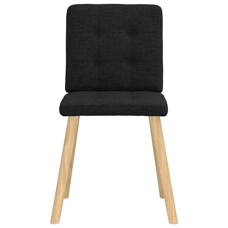 Eetkamerstoelen 2 st stof zwart 4