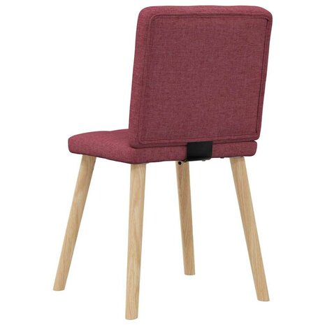 Eetkamerstoelen 2 st stof wijnrood 6