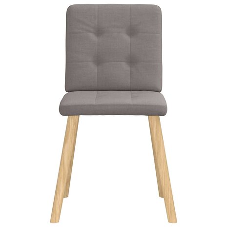 Eetkamerstoelen draaibaar 2 st stof taupe 4