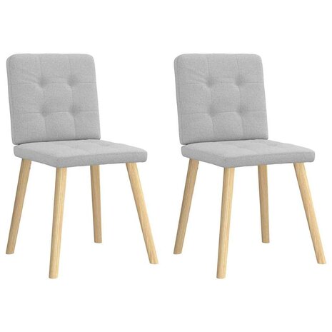Eetkamerstoelen 2 st stof wolk grijs 1
