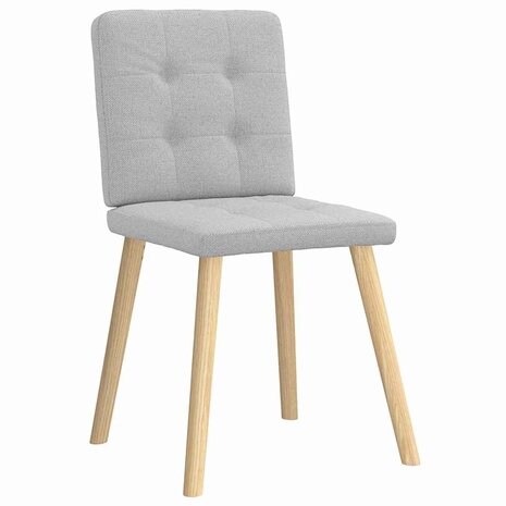 Eetkamerstoelen 2 st stof wolk grijs 3