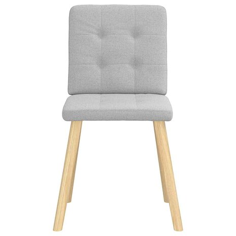 Eetkamerstoelen 2 st stof wolk grijs 4