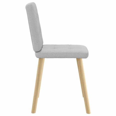 Eetkamerstoelen 2 st stof wolk grijs 5