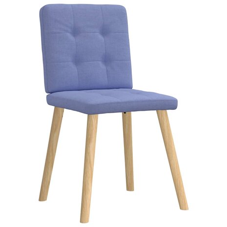 Eetkamerstoelen 2 st stof jeansblauw 3