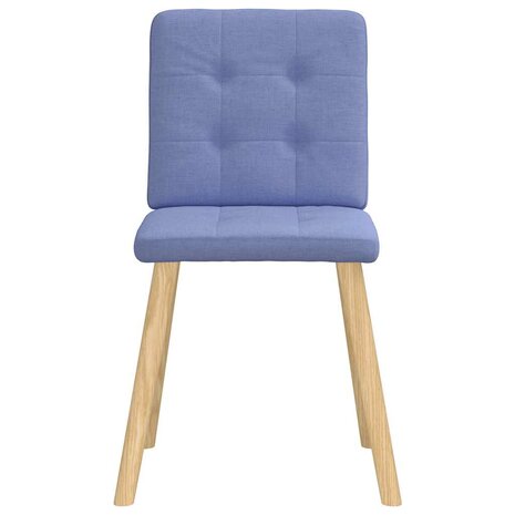 Eetkamerstoelen 2 st stof jeansblauw 4