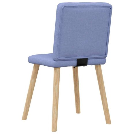 Eetkamerstoelen 2 st stof jeansblauw 6