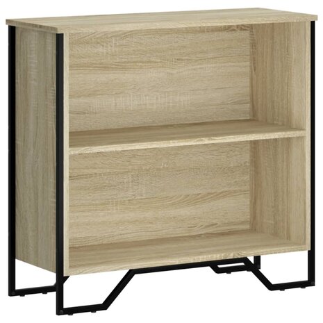 Boekenkast 80x31x74,5 cm bewerkt hout sonoma eikenkleurig 2