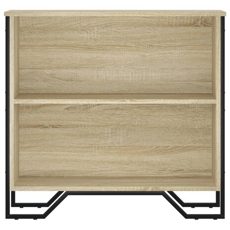 Boekenkast 80x31x74,5 cm bewerkt hout sonoma eikenkleurig 4