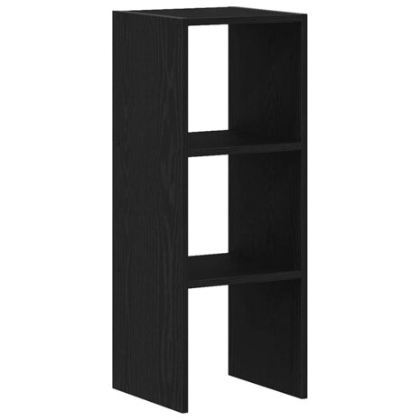 Boekenkast stapelbaar 30x30x80 cm bewerkt hout zwart eikenkleur 6