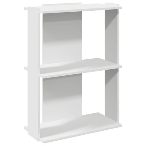 Boekenkast 3-laags 60x30x80 cm bewerkt hout wit 2
