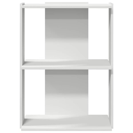 Boekenkast 3-laags 60x30x80 cm bewerkt hout wit 4