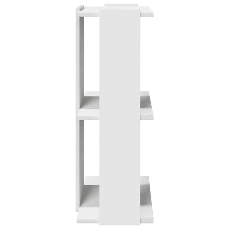 Boekenkast 3-laags 60x30x80 cm bewerkt hout wit 5