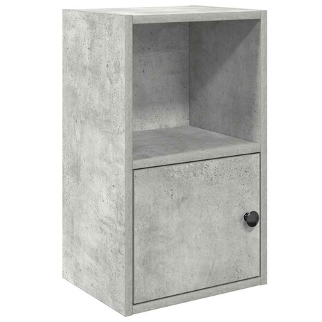 Boekenkast 31x24x52 cm bewerkt hout betongrijs 2