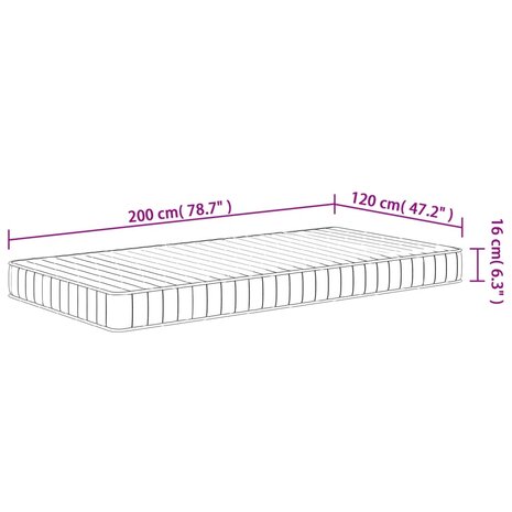 Schuimmatras middelzacht 120x200 cm 9