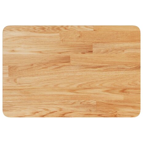 Wastafelblad 60x40x2,5cm behandeld massief hout lichtbruin 2