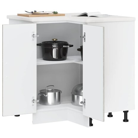 Keuken hoekonderkast "Porto" bewerkt hout grijs sonoma eiken 4