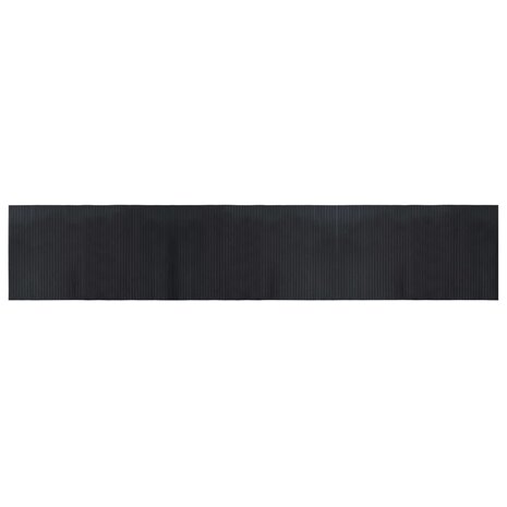 Vloerkleed rechthoekig 60x300 cm bamboe zwart 2