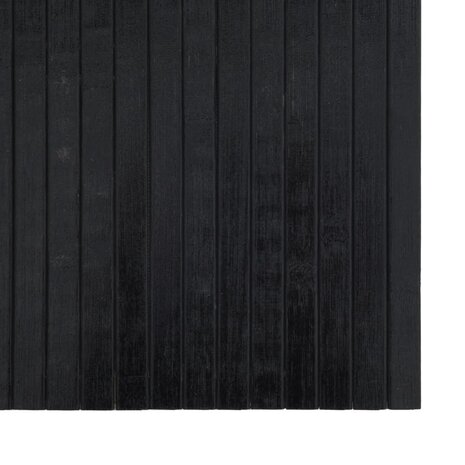 Vloerkleed rechthoekig 60x300 cm bamboe zwart 6