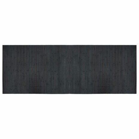 Vloerkleed rechthoekig 70x200 cm bamboe grijs 2