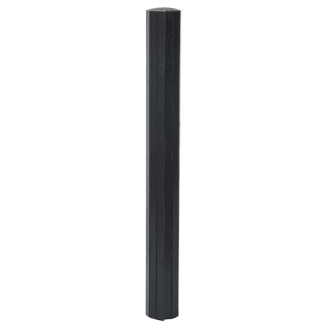 Vloerkleed rechthoekig 70x300 cm bamboe zwart 3