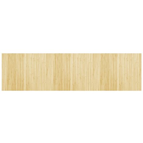 Vloerkleed rechthoekig 80x300 cm bamboe lichtnaturel 2