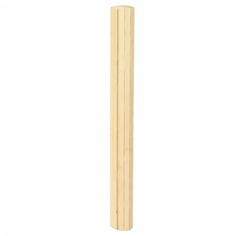 Vloerkleed rechthoekig 80x300 cm bamboe lichtnaturel 3