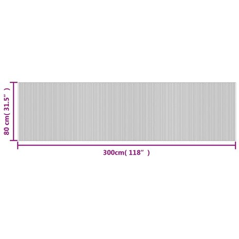 Vloerkleed rechthoekig 80x300 cm bamboe lichtnaturel 8