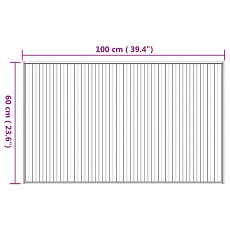 Vloerkleed rechthoekig 60x100 cm bamboe naturel 8