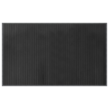 Vloerkleed rechthoekig 60x100 cm bamboe grijs 2
