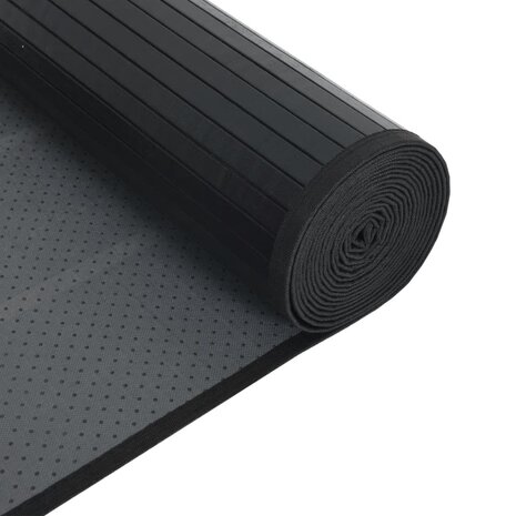 Vloerkleed rechthoekig 60x200 cm bamboe zwart 5