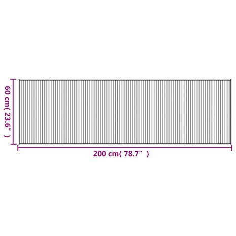 Vloerkleed rechthoekig 60x200 cm bamboe bruin 8