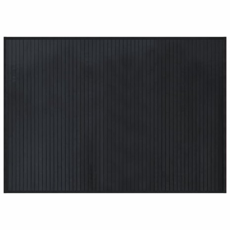 Vloerkleed rechthoekig 70x100 cm bamboe zwart 2
