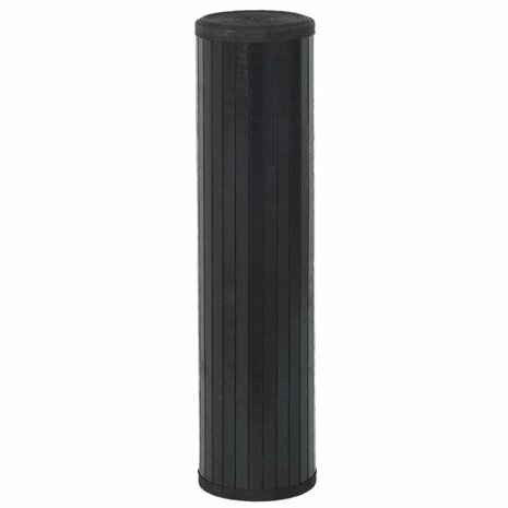 Vloerkleed rechthoekig 70x200 cm bamboe zwart 3