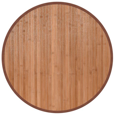 Vloerkleed rond 60 cm bamboe naturel 2