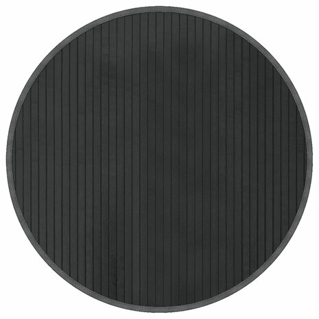 Vloerkleed rond 60 cm bamboe grijs 2