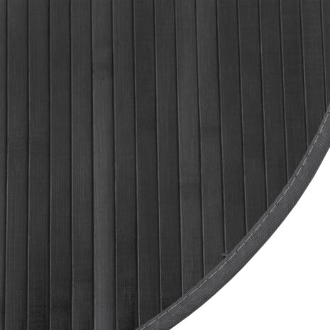 Vloerkleed rond 60 cm bamboe grijs 6