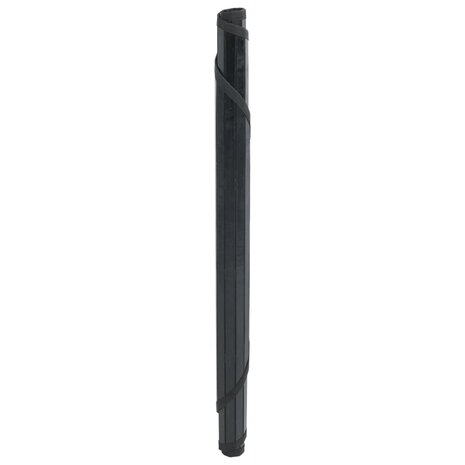 Vloerkleed rond 100 cm bamboe zwart 3
