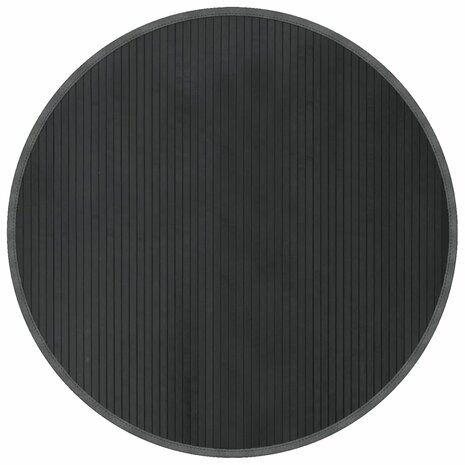 Vloerkleed rond 100 cm bamboe grijs 2