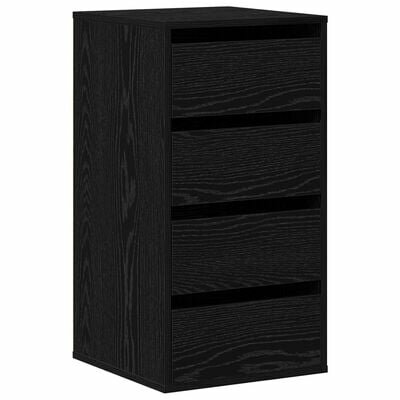 Hoekladekast Zwart Eiken 40x41x76 cm Bewerkt Hout 2