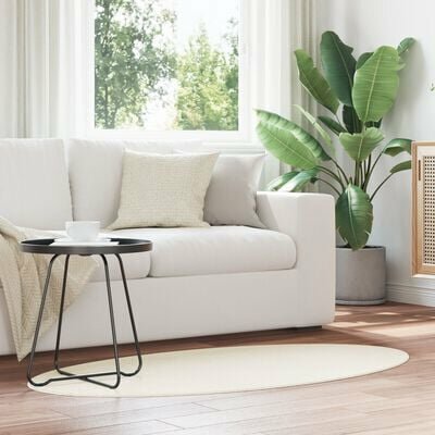 Vloerkleed "HUARTE" Crème 80x150 cm Ovaal 1