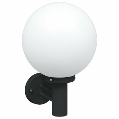 Buiten Wandlamp Zwart RVS IP44 2