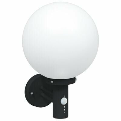 Buiten Wandlamp met Sensor Zwart RVS IP44 2