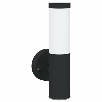 Buiten Wandlamp Zwart RVS IP44 2
