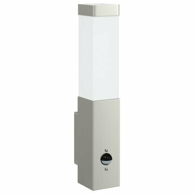 Buitenwandlamp met sensor Zilver Roestvrij staal IP44 2