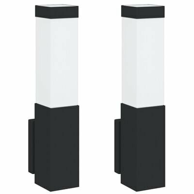Buiten Wandlampen 2 stuks Zwart RVS IP44 2