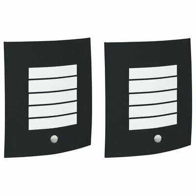 Buiten wandlampen met sensor 2 stuks zwart RVS IP44 2