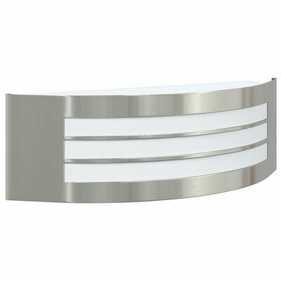 Buiten Wandlamp Zilver Roestvrijstaal IP44 2
