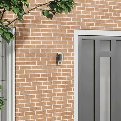 Buitenwandlamp met sensor Zilver Roestvrij staal IP44 1