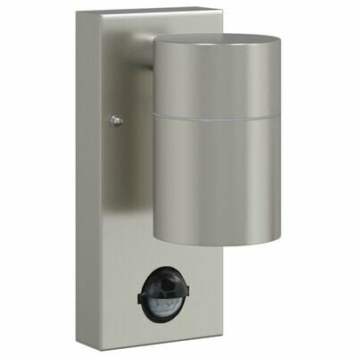 Buitenwandlamp met sensor Zilver Roestvrij staal IP44 2
