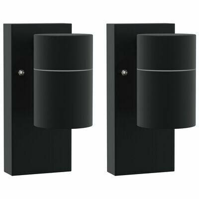 Buiten Wandlampen 2 stuks Zwart RVS IP44 2